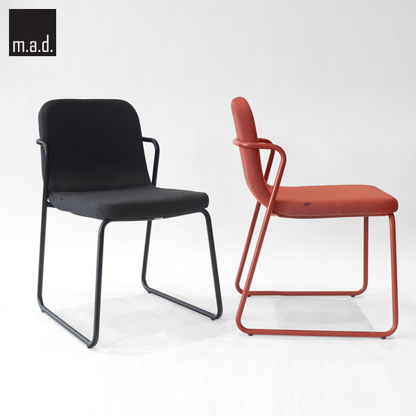 FM MAD 재그 패브릭 의자 인테리어 디자인 업소용 카페 식탁